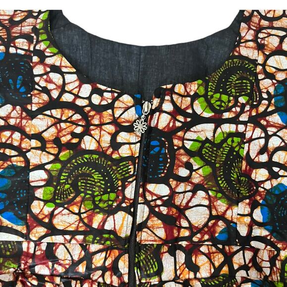 Structured Peplum Ankara Two Piece Set Plus Size 3X - Picture 5 of 14